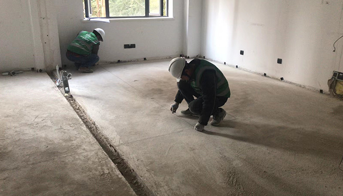 上海徐匯漕河涇研祥科技大廈辦公室裝修施工現場工地